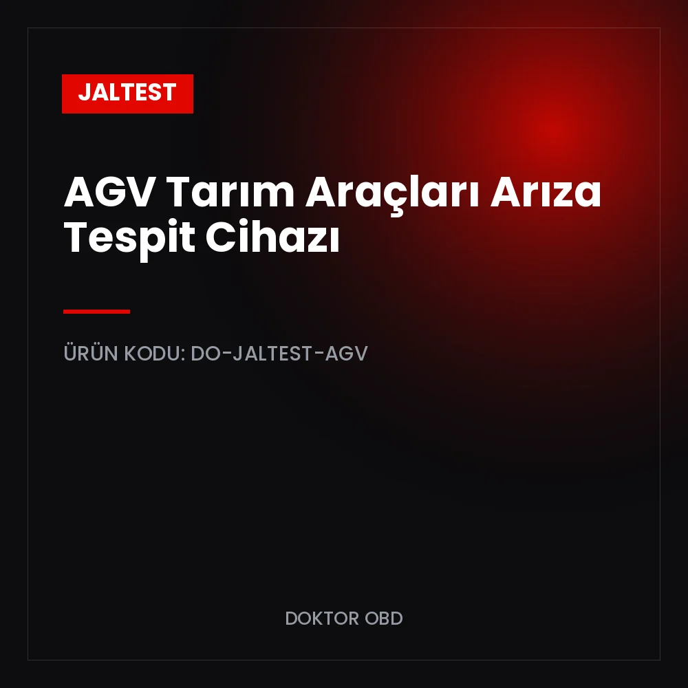 Jaltest AGV Tarım Araçları Arıza Tespit Cihazı